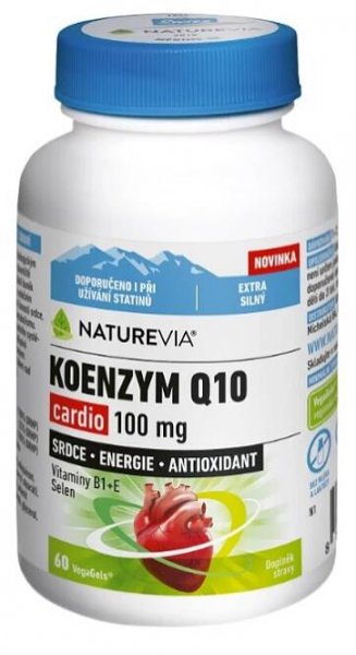 NatureVia Koenzym Q10 Cardio 100mg cps.60 - lékárna s rozvozem po Ostravsku a Těšínsku