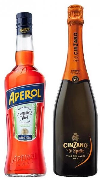 Zvýhodněný set = Aperol + Cinzano To-Spritz