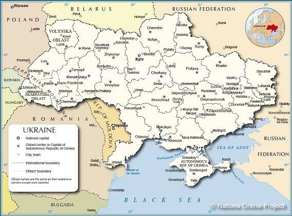 Political Map of Ukraine