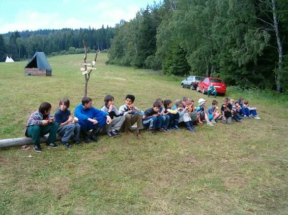 Tábor chlapeckého oddílu na Korytě (červenec 2004)