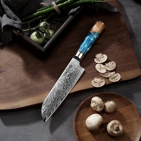 Nůž Santoku C3, 17.7 cm, damašková ocel