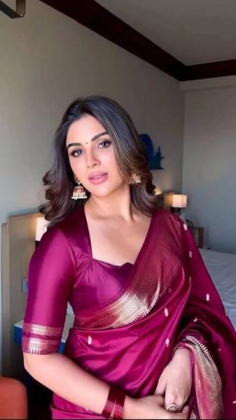 Samyuktha's Stunning Elegance: Mesmerizing in Ethereal Saree Styles