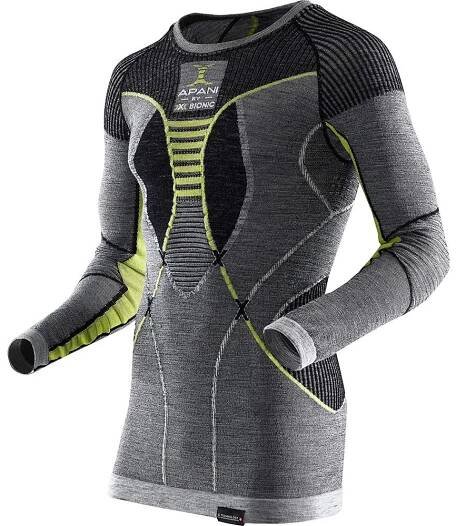 X-Bionic Apani Merino Fastflow Shirt Black/Grey/Yellow S/M