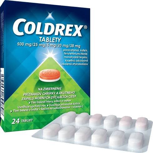 Coldrex pri chrípke a nachladnutí 24 tabliet