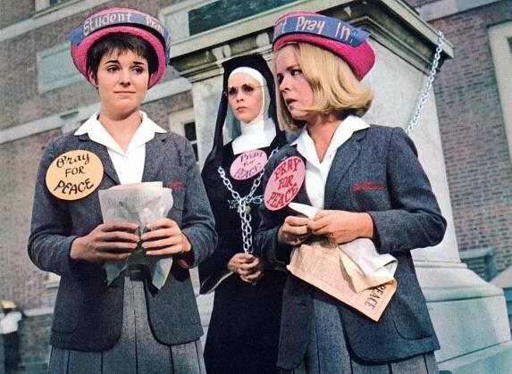 WHERE ANGELS GO, TROUBLE FOLLOWS, Susan Saint James, Stella Stevens, 1968