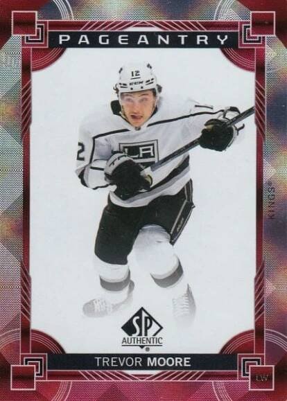 insert karta TREVOR MOORE 24-25 SP Authentic Pageantry Red číslo P-4