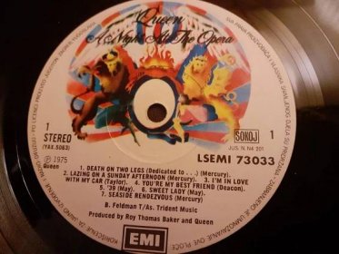 LP - Qeen - A Night At The Opera - 1975 - LP / Vinylové desky