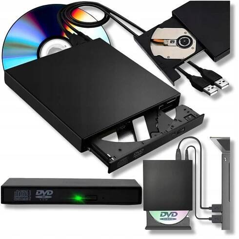 EXTERNÍ OPTICKÁ MECHANIKA CD nosič USB DVD VYPALOVAČKA PŘEHRÁVAČ DISKŮ