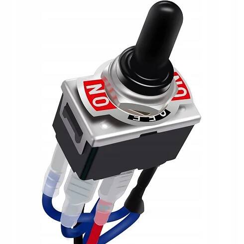 Pákový spínač 12V/24V 20A/10A pro motory DC 15 cm kabel
