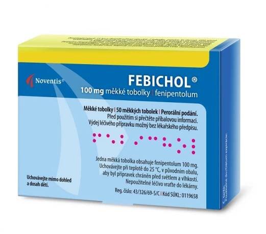 Febichol 100 mg 50 měkkých tobolek