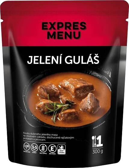 Jelení guláš  1 PORCE
