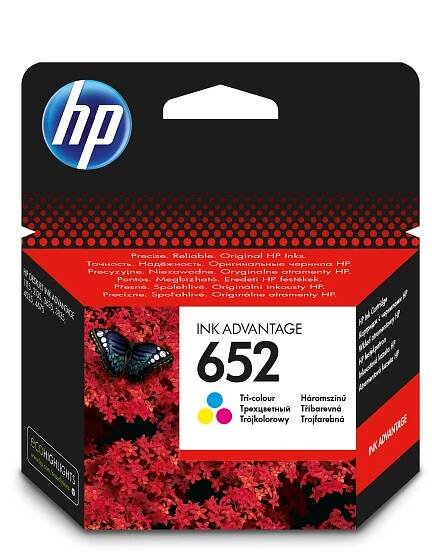 Inkoust HP 652 F6V25AE černý (black)
