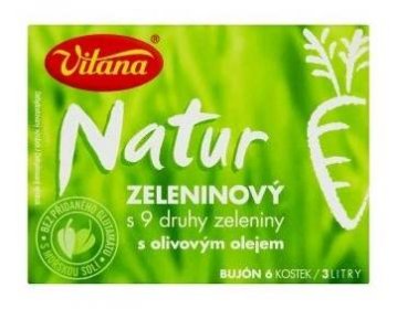 Vitana Natur Zeleninový bujón s 9 druhy zeleniny s olivovým olejem 60g - NAKUPTESI.CZ
