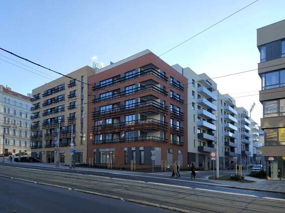Galerie - Kategorie: Exteriéry | Viktoria Center | Nové byty a kanceláře Praha 3 - Žižkov