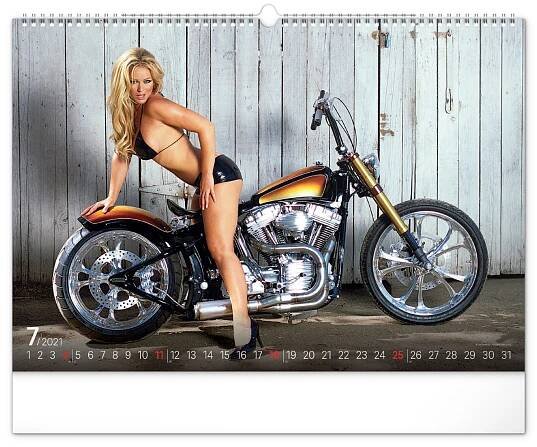 Nástěnný kalendář Girls & Bikes – Jim Gianatsis 2021, 48 × 33 cm | PRESCO.CZ