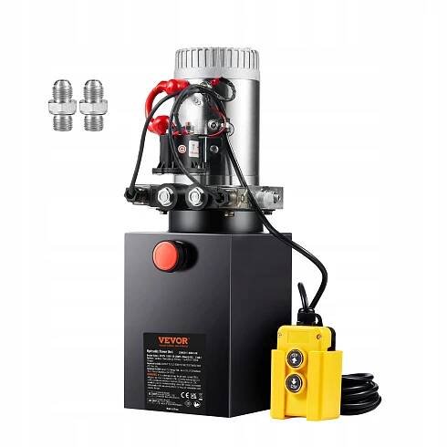 Hydraulické čerpadlo, 8 litrů, dvojčinné čerpadlo pro sklápěcí přívěs, napájecí jednotka DC 12V Katalogové číslo dílu ZXDC12V-1.6KW-S-8L