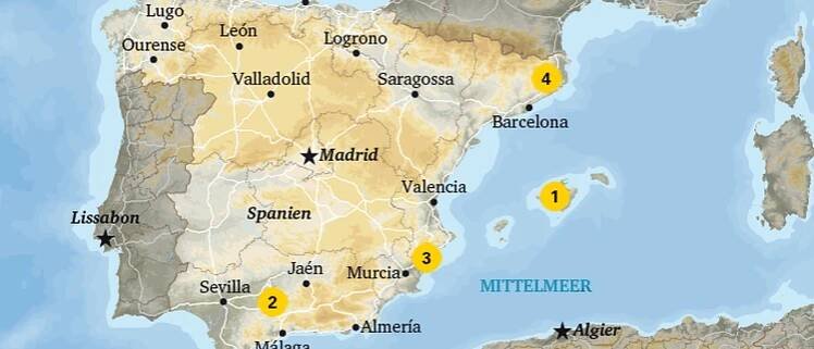 Karte Spanien