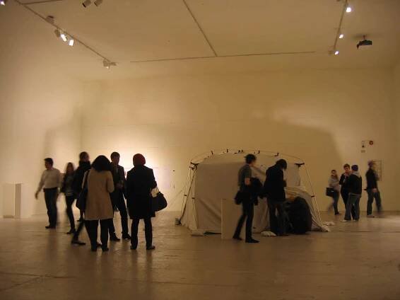 Photograph showing Portable Camera Obscura at Crane Arts in Philadelphia, 2009