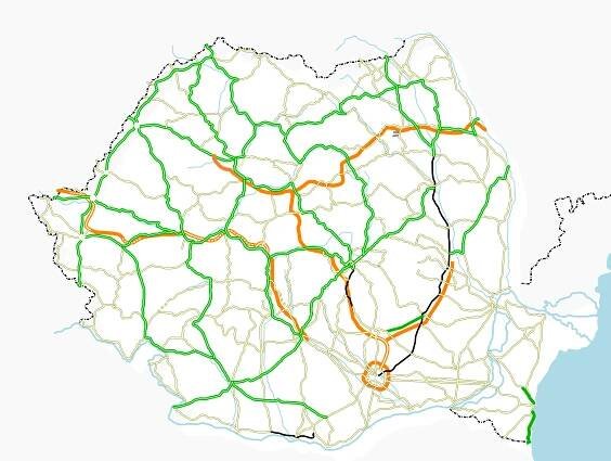 Straßensystem in Rumänien