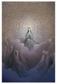 Gustave Doré, The Queen of Heaven Beatrice Enthroned, Divine Comedy Tinted Engraving, Satin Poster
