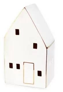  Domek porcelán LED 17,8cm bílá