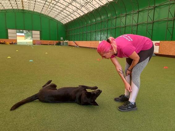 Z návštěvy Dog Academy v Berouně. Na snímku Barbara Vlasáková
