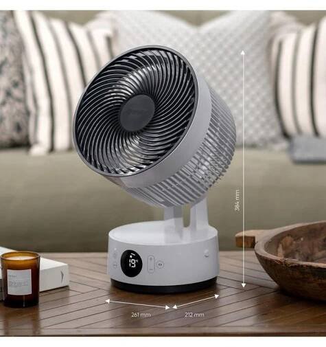 Meaco Sefte Air 8" Battery Operated Table Fan, White