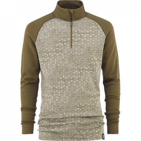 Pánské - Trička s dlouhým rukávem - Bula Geo Halfzip Moss | termopradlo.com