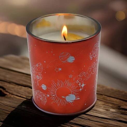 Positivity Citrine Crystal Candle