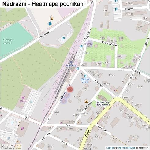 Mapa Nádražní - Firmy v ulici.