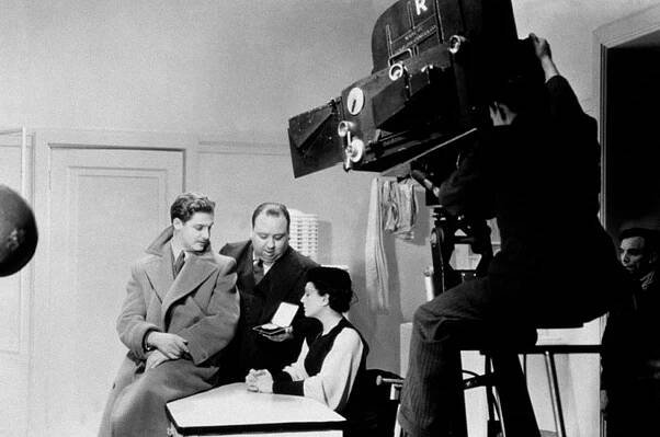 Robert Donat, Alfred Hitchcock, Lucie Mannheim - The 39 Steps - Z natáčení