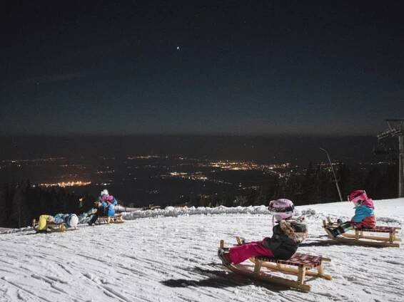 Krvavec - night sledding