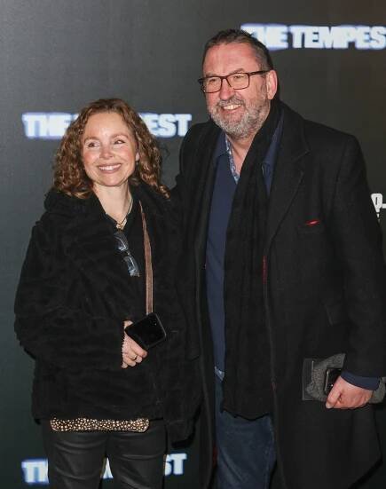Lee Mack and his wife Tara smiling