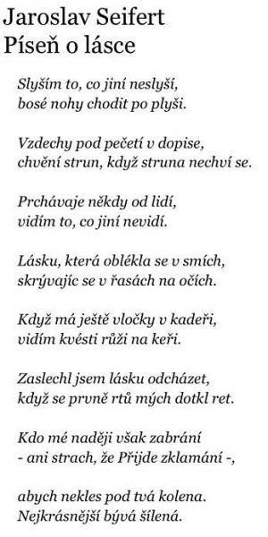 a poem written in two different languages, with the words'jarolslavy sefert pism o lace '