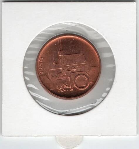 Vzácná 10 Kč 1995 vzor 93 - signatura autora vpravo! - Numismatika