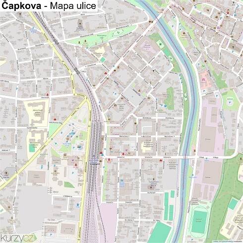 Čapkova - mapy | Kurzy.cz