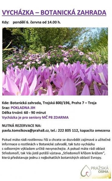 MČ Praha 8: Kalendář akcí - Vycházka – Botanická zahrada 