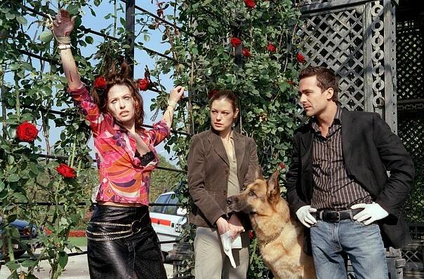 Komisař Rex - Čarodějnice a jiné ženy - Z filmu - Silvia Wohlmuth, Elke Winkens, pes Rhett Butler, Alexander Pschill