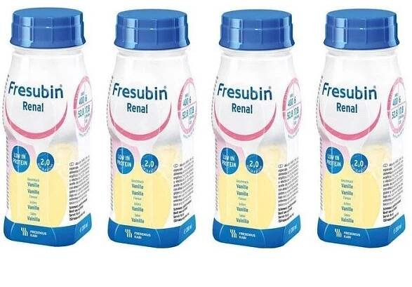 FRESUBIN RENAL PŘÍCHUŤ VANILKOVÁ perorální roztok 4X200ML - skladem