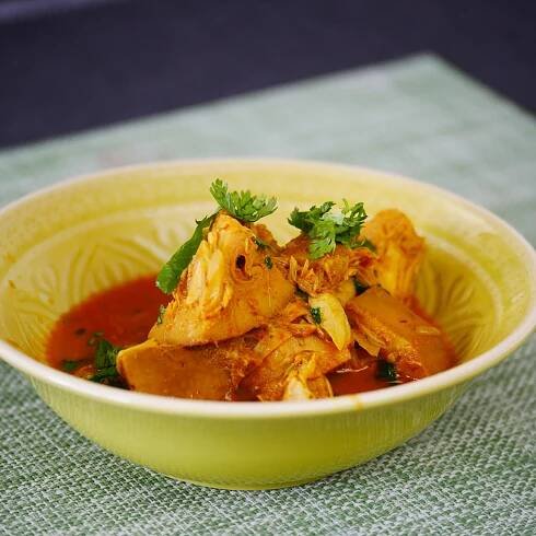 Vegan jackfruit curry mock meat - Online Cooking Classes