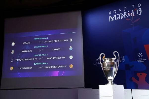 Ajax čeká ve čtvrtfinále Ligy mistrů Ronaldo a spol., Barcelona se utká s Manchesterem United