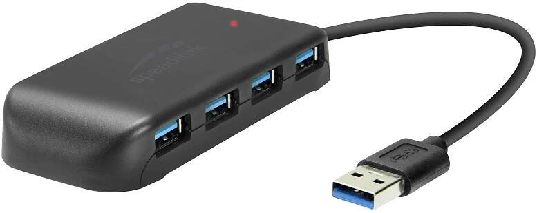 SpeedLink Snappy Evo 7 portů USB 3.0 hub LED ukazatel černá