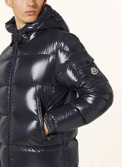MONCLER Péřová bunda ECRINS: TMAVĚ MODRÁ