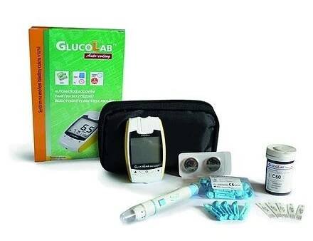 Glucolab Glukometr s 25 ks testovacích proužků + 25 lancet
