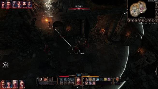 Baldur's Gate 3; gameplay: barel