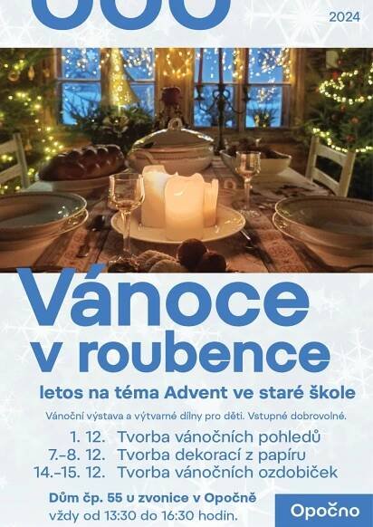 V Opočně lákají Vánoce v roubence. Přiblíží advent ve škole a nejen to
