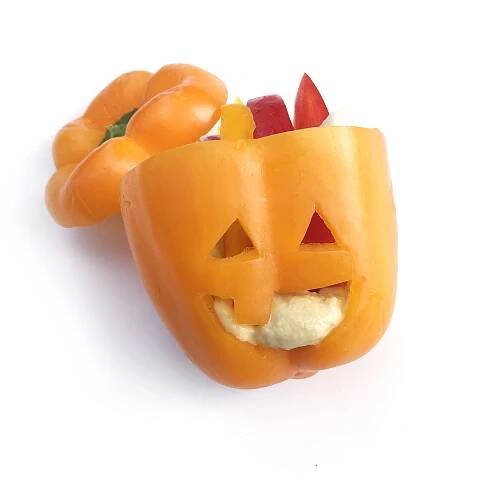 Bell Pepper Jack-o-Lanterns