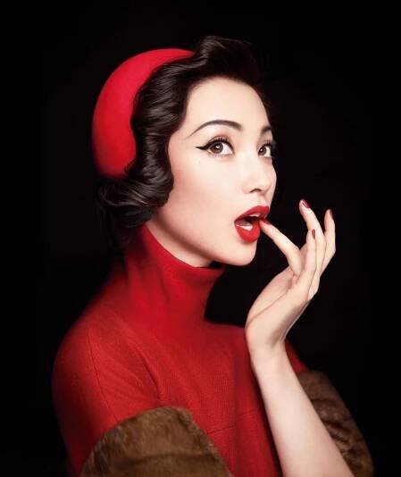 Li Bingbing poses for Chen Man in 2010 for Harper's Bazaar.