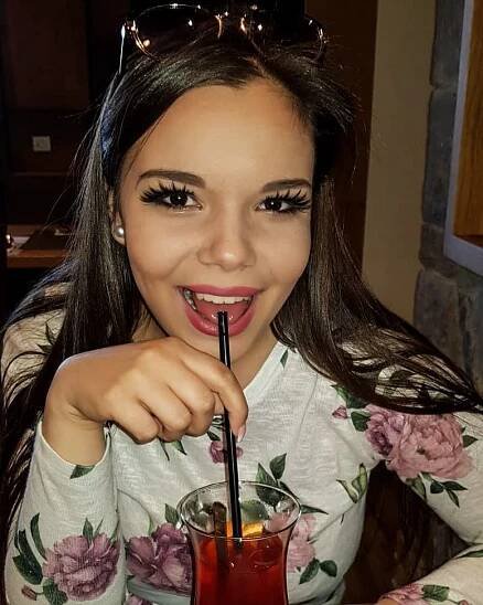 sofia lee eating juice