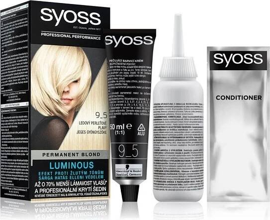 Syoss Permanent Coloration Permanent Blond permanentní barva na vlasy 9-5 Frozen Pearl Blond 50 ml